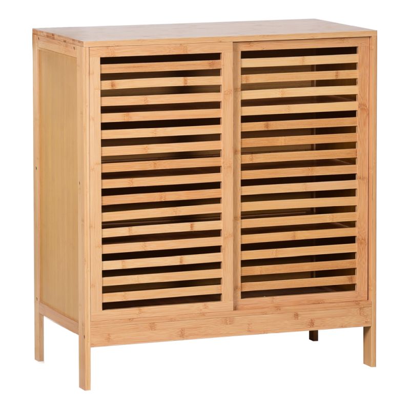 Botník, 80cm, 4-policový, bambus, prírodný, NALDO