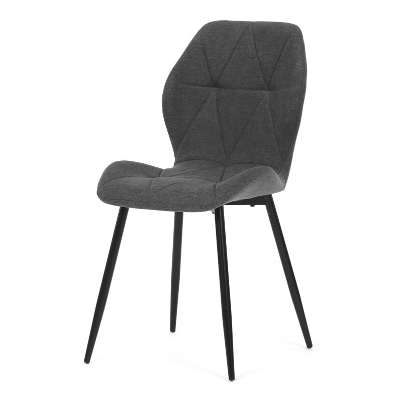 Jedálenská stolička, sivá, látka, CT-285 GREY2