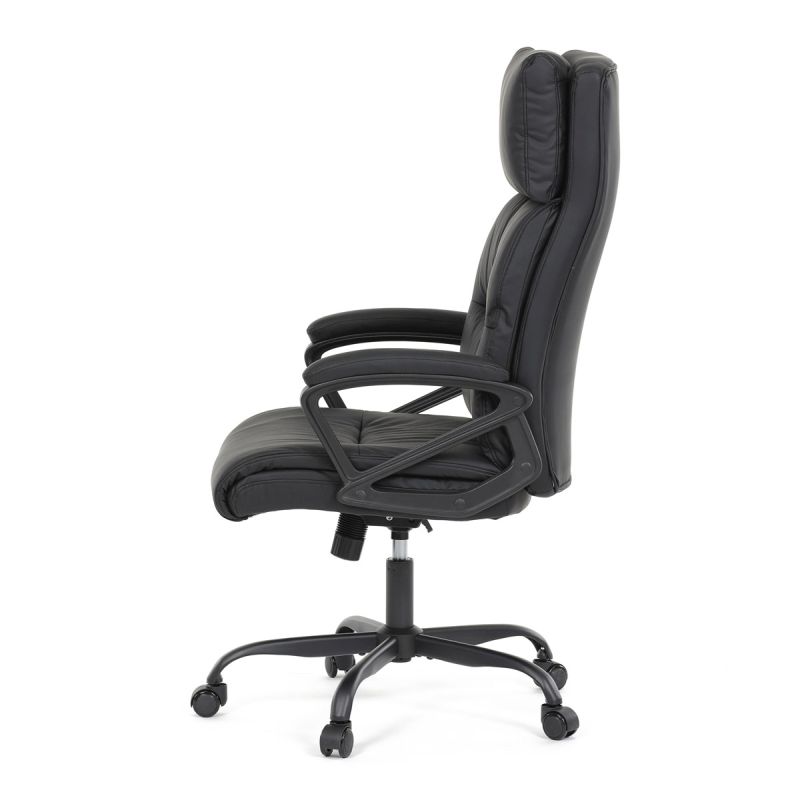 Kancelárske kreslo, čierna, ekokoža, 120 kg, KA-Y346 BK