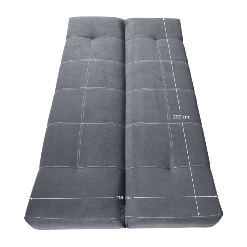 Rozkladacia pohovka, sivá, GINY