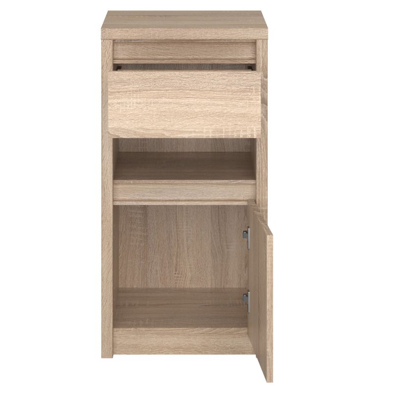 Komoda, 46cm, kombinovaná, dub sonoma, NORTY TYP 24 1D1S