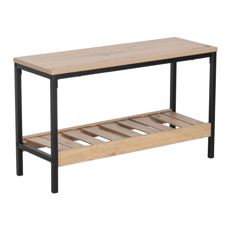 Botník, 70cm, dub, čierny, REST