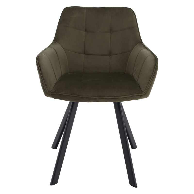 Dizajnové kreslo, zelená Velvet látka, nohy kov čierny, PETIN