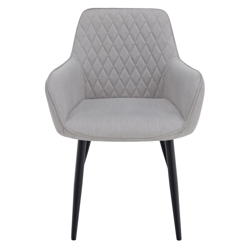 Dizajnové kreslo, svetlosivá látka, nohy kov čierny, OSKOR