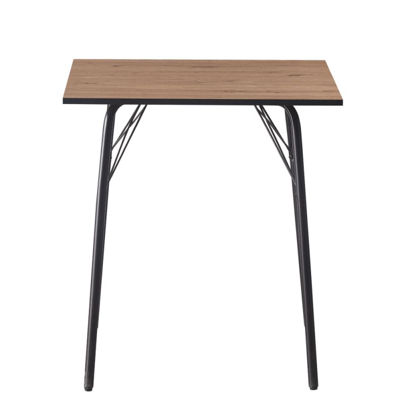 Jedálenský stôl, 70x70cm, MDF, dub artisan, čierny, NALAK TYP 1