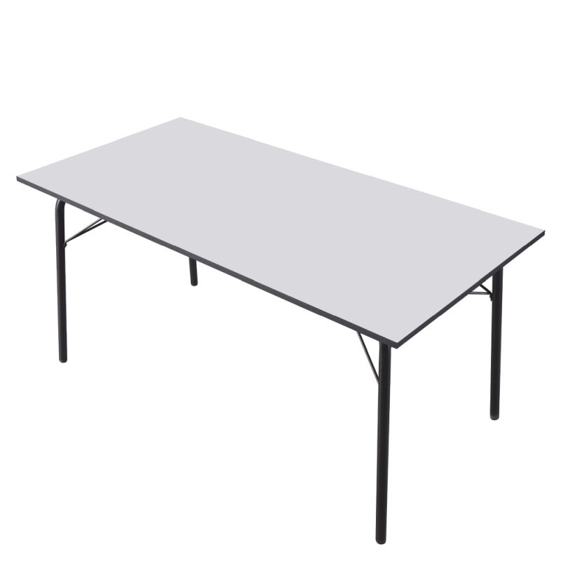 Jedálenský stôl, 160x80cm, MDF, biely, čierny, NALAK TYP 3