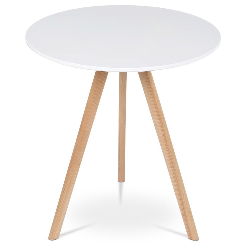 Jedálenský stôl, okrúhly, 70cm, MDF, biela, DT-320 WT