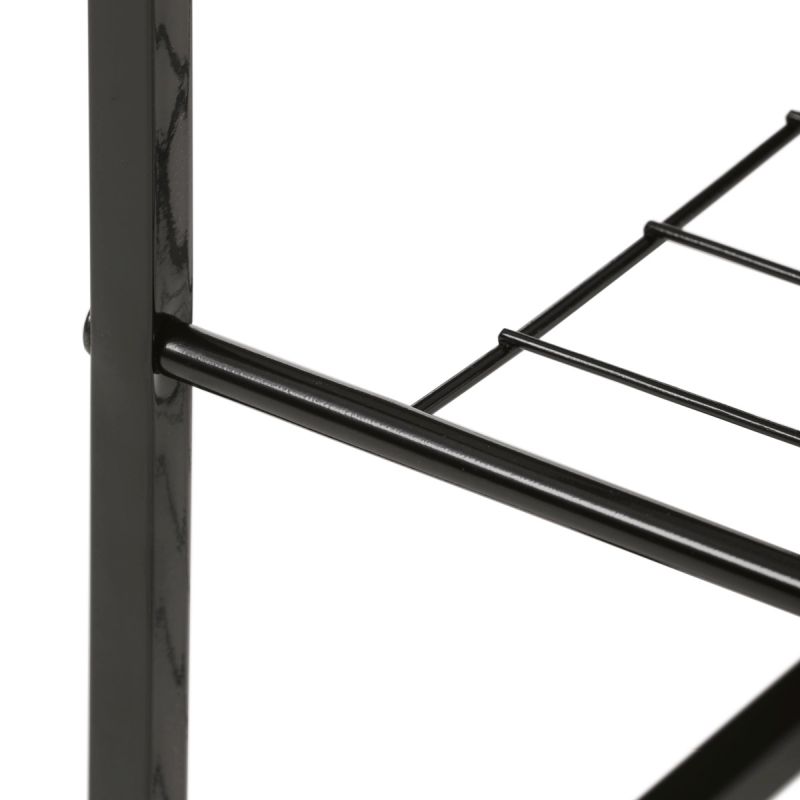 Botník, 63cm, kov, čierny, MDF, staré drevo, GD-413 OLW