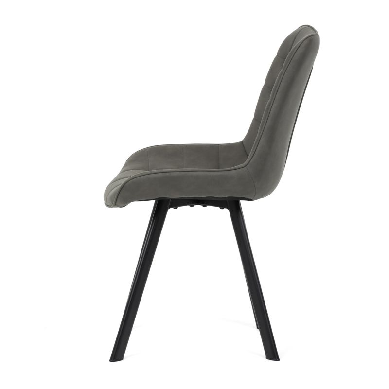 Jedálenská stolička, sivá, vintage, látka, HC-V3066 GREY3