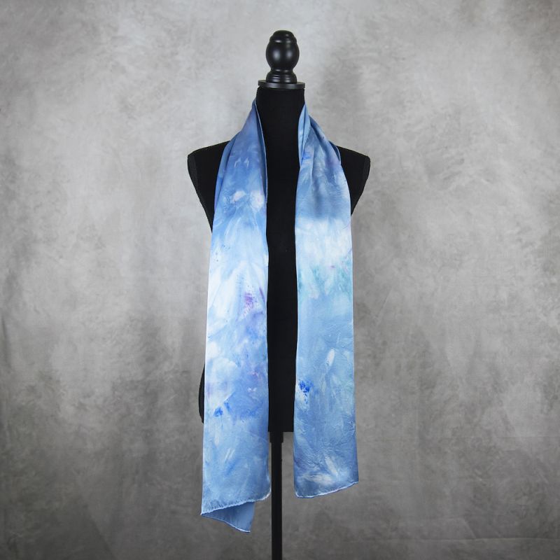 Hodvábny šál LIMITED_21, Vyrobený na Slovensku, 175 x 45cm