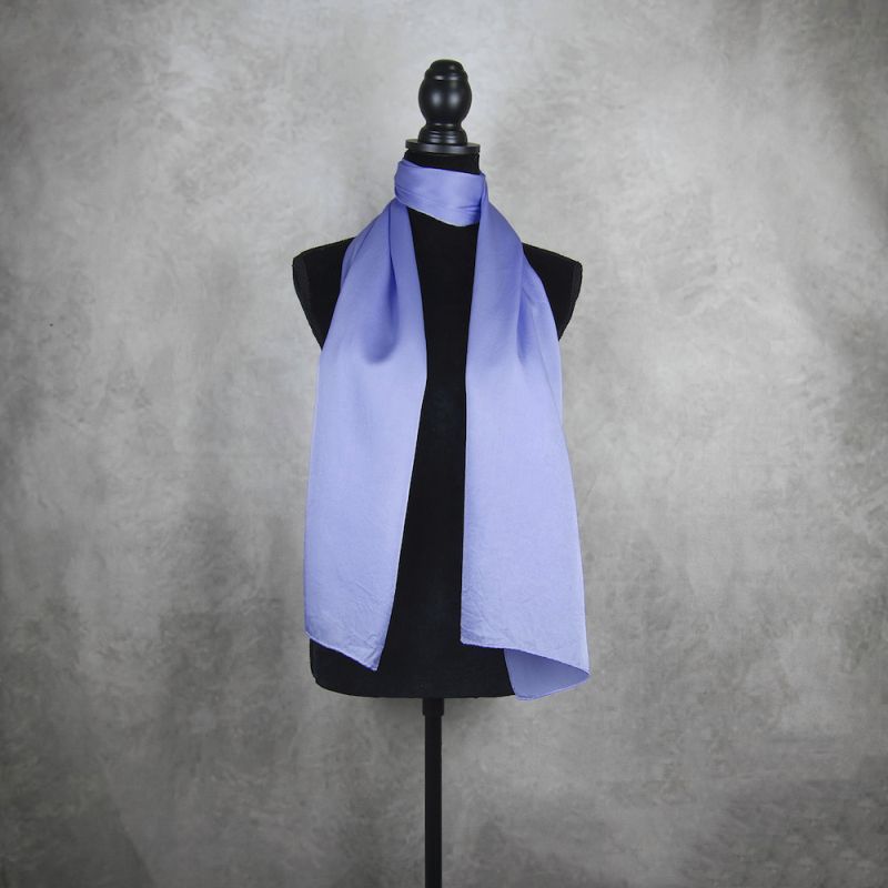 Hodvábny šál CHRPOVO-MODRÝ, Vyrobený na Slovensku, 175 x 45cm