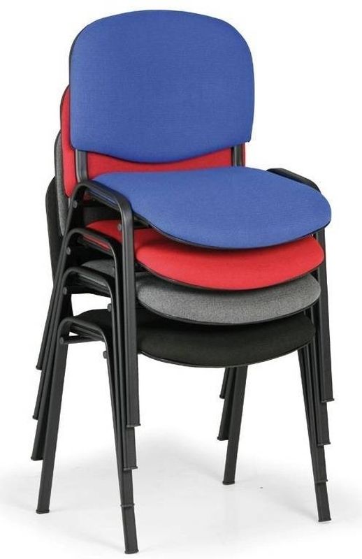 Kancelárska stolička, modrá látka, kov čierny, TAURUS TN, Dora D4