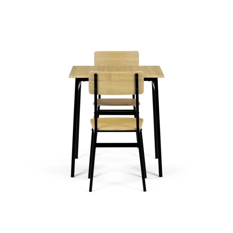 Jedálenský set, 70x70cm, MDF divoký dub, AUT-O2121 OAK