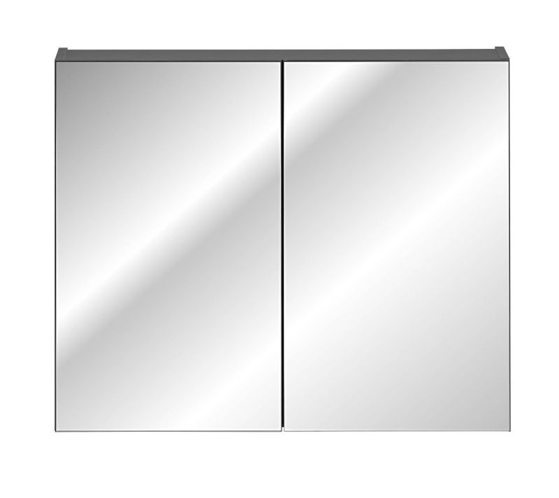 Skrinka so zrkadlom, 80cm, čierna, SANTA FE BLACK 84-80-A-2D