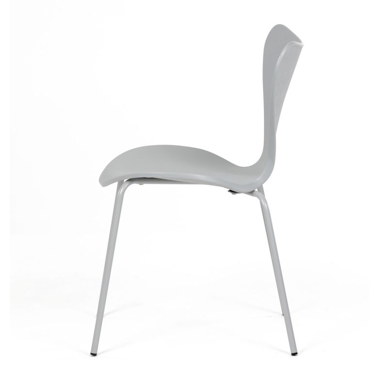 Jedálenská stolička, plast, sivá, CT-X7034 GREY