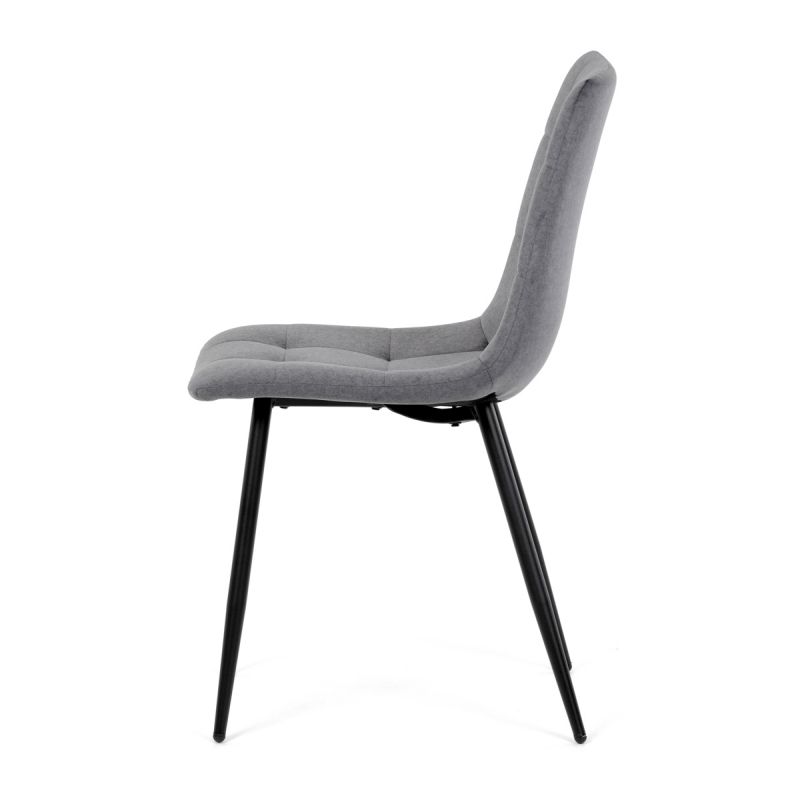 Jedálenská stolička, sivá, zamatová, látka, DCL-X7015 GREY2