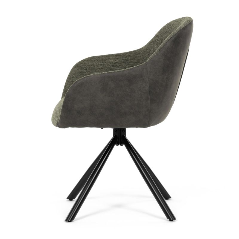 Jedálenská stolička, zelená, látka, DCH-Y1143 GRN2