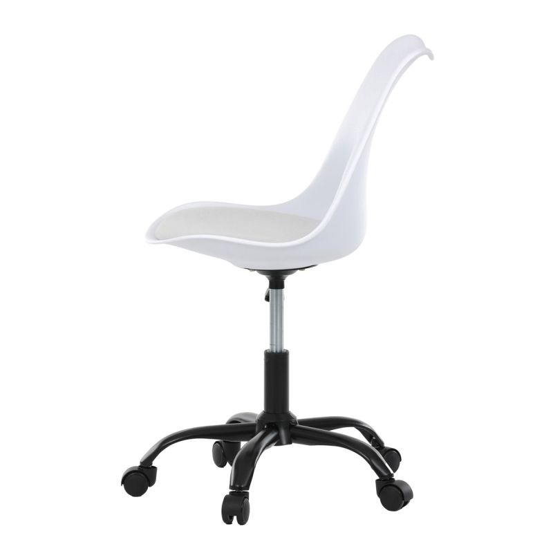 Pracovná stolička, biela, plast, 120 kg, KA-X7055 WT