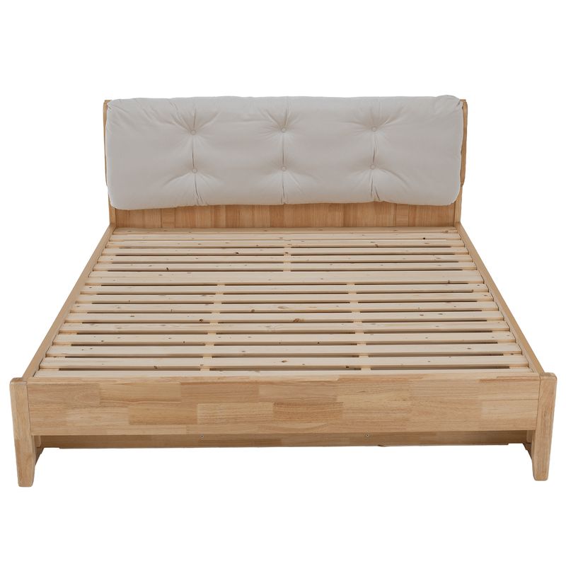 Manželská posteľ, 180x200, s roštom, prírodná, FLORENCIA