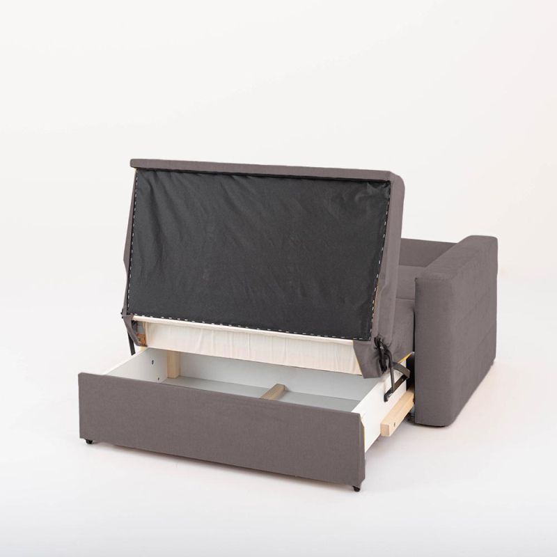 Trojsed s rozkladom a úložným priestorom, látka hnedosivá, SARA III