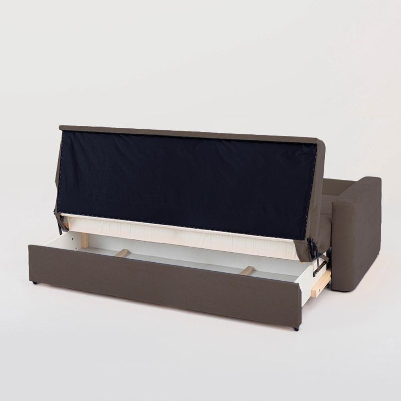 Dvojsed s rozkladom a úložným priestorom, látka hnedosivá, SARA II