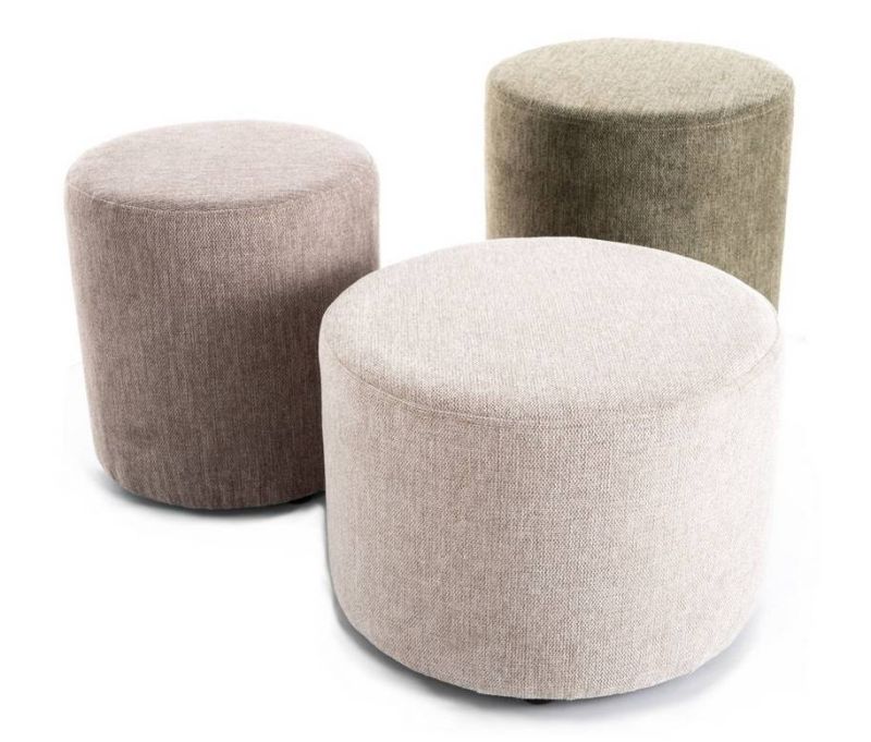 Taburetka, 33cm, olivová látka, DOTI C BREGO