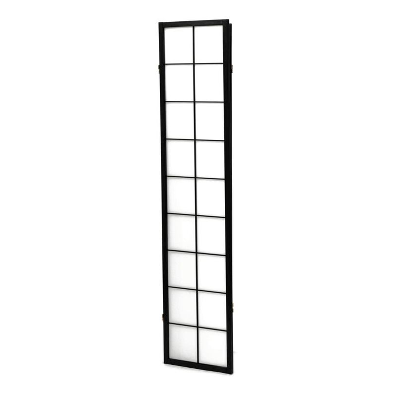Paraván, 177cm, masív, čierny, EF-E804 BK