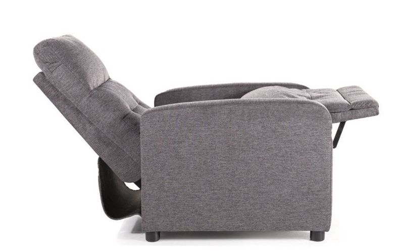 Relaxačné kreslo, polohovacie, tmavo sivá látka, Signal, OTUS BREGO