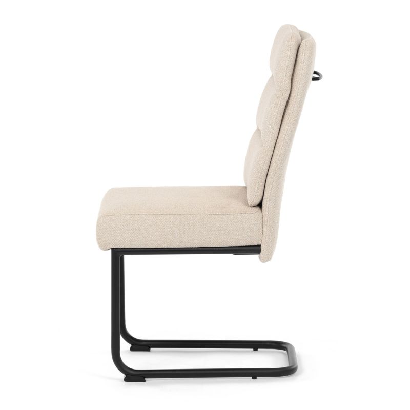 Jedálenská stolička, béžová, látka, DCL-P3107 CRM2