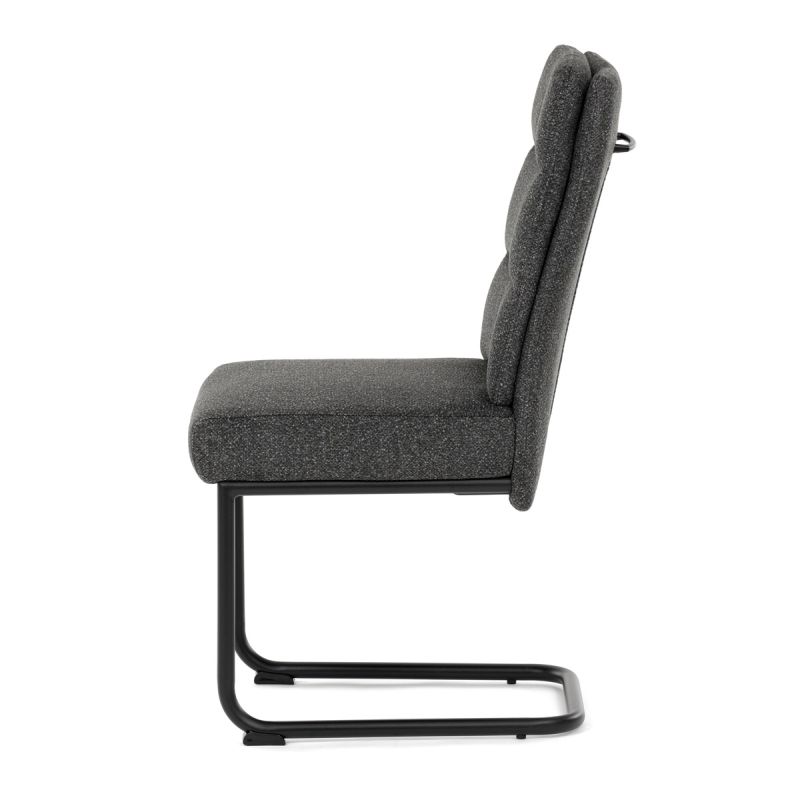 Jedálenská stolička, sivá, látka, DCL-P3107 GREY2