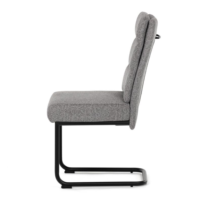 Jedálenská stolička, sivá, látka, DCL-P3107 SIL2