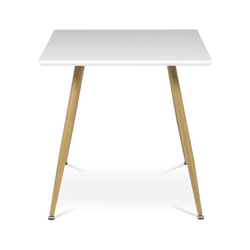 Jedálenský stôl 140x80cm, MDF, kov, biely, HT-W1214 WT