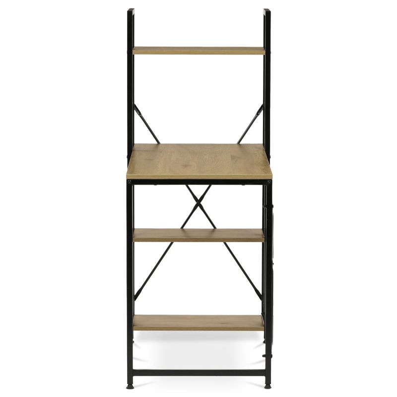 Pracovný stôl, s regálom, 100x48cm, MDF, dub, GD-512 OAK