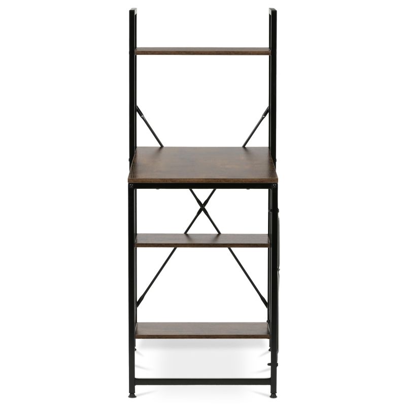 Pracovný stôl s regálom, 100x48cm, MDF, staré drevo, GD-512 OLW