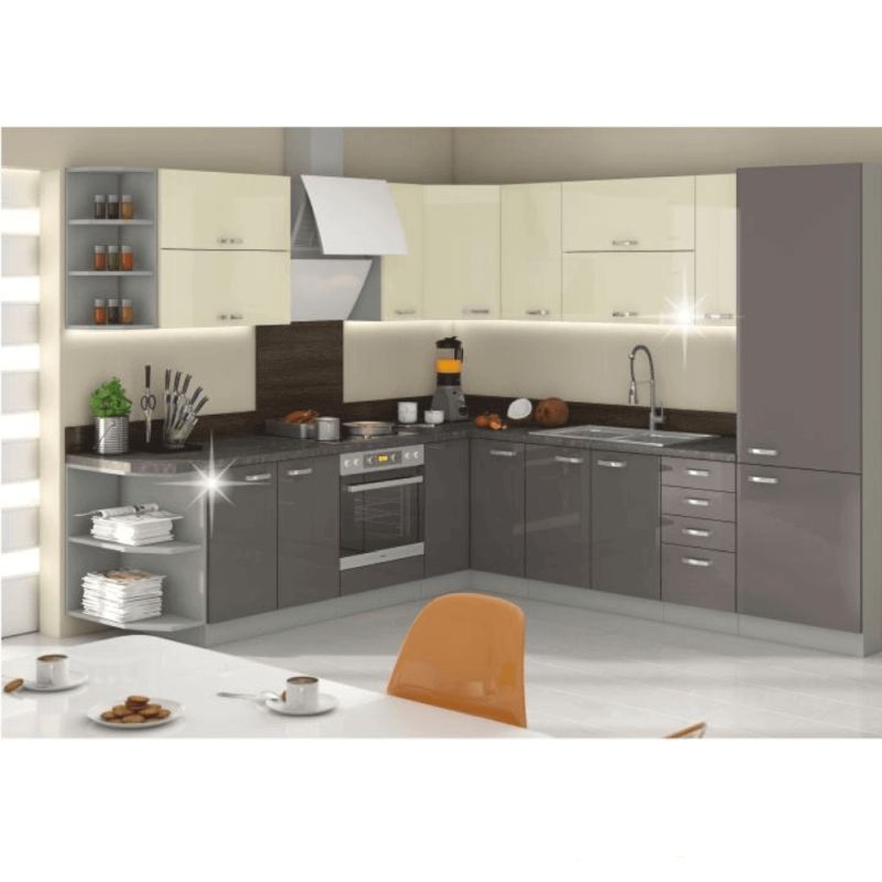 Spodná skrinka otvorená, 30cm, sivá, PRADO 30 D ZAK BB