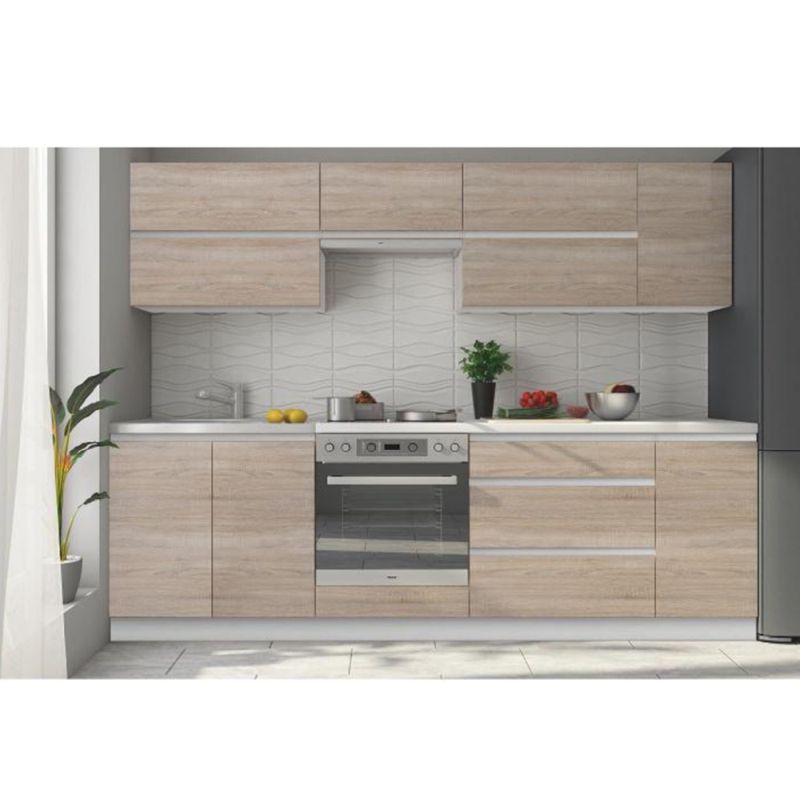 Spodná skrinka, 60cm, dub sonoma, biela, LINE D 60S3