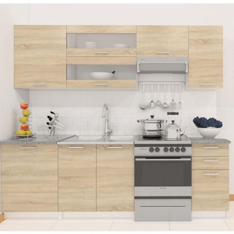 Horná skrinka, 30cm, biela, dub sonoma, pravá, FABIANA W-30