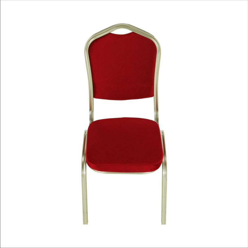 Stolička, stohovateľná, bordová látka, champagne kov, ZINA 2 NEW