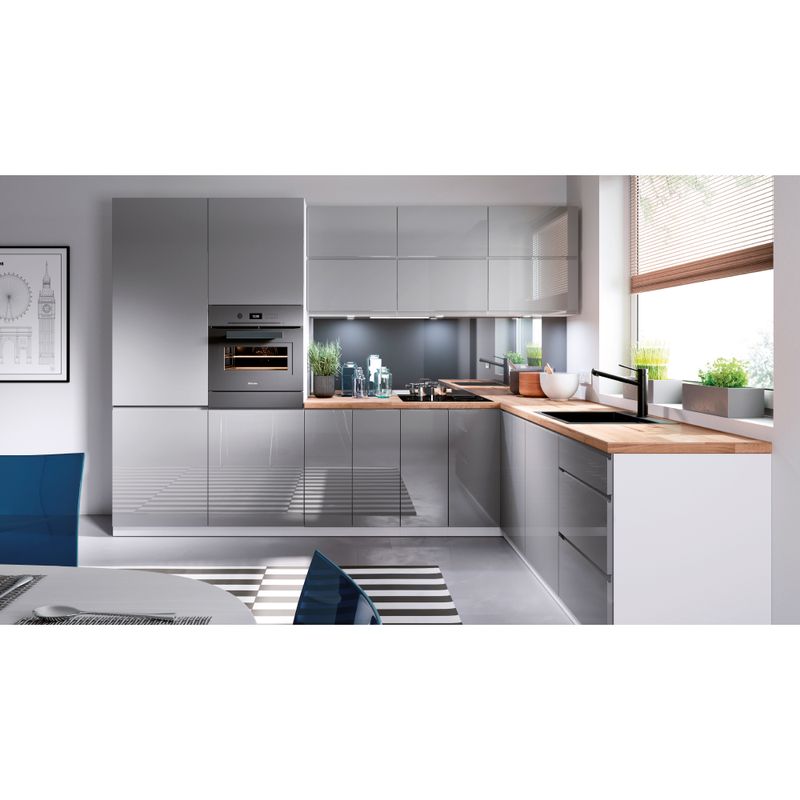 Spodná rohová skrinka, 90cm, biela, sivý lesk, AURORA D90N