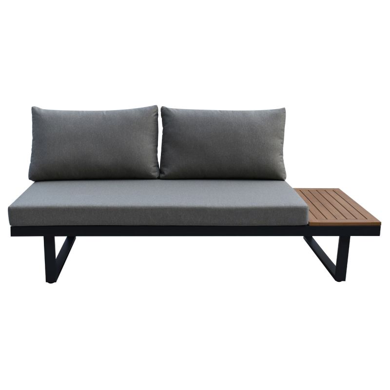 Záhradný set, hliník, polywood, sivá, AZS-G1924 GREY