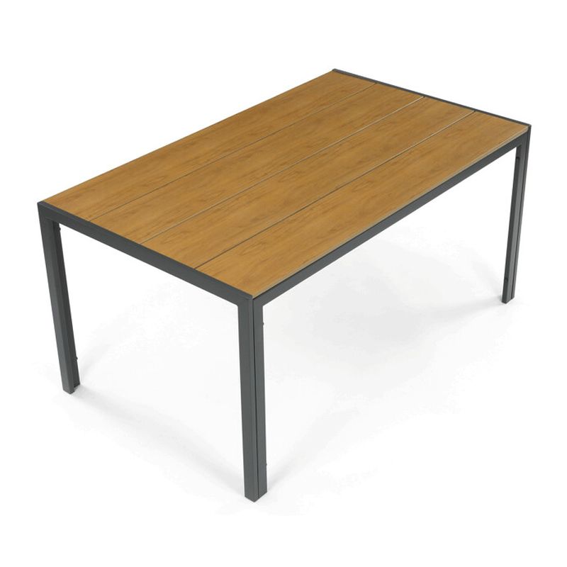 Záhradný stôl 150x89cm, kov, polywood, hnedý, AZT-S1215 OAK
