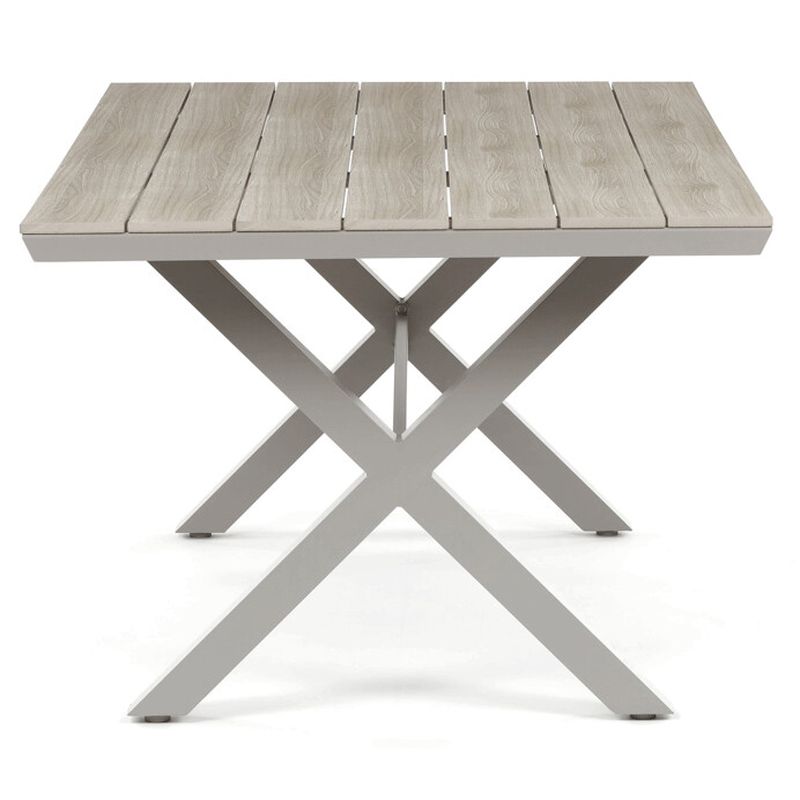 Záhradný stôl 180x100cm, hliník, polywood, béžová, AZT-S1510 OAK