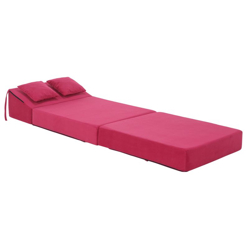 Skladací matrac/kreslo, 2v1, ružová magenta, PELOS