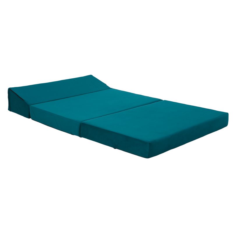 Skladací matrac/kreslo, 2v1, petrolejová, VEDIS