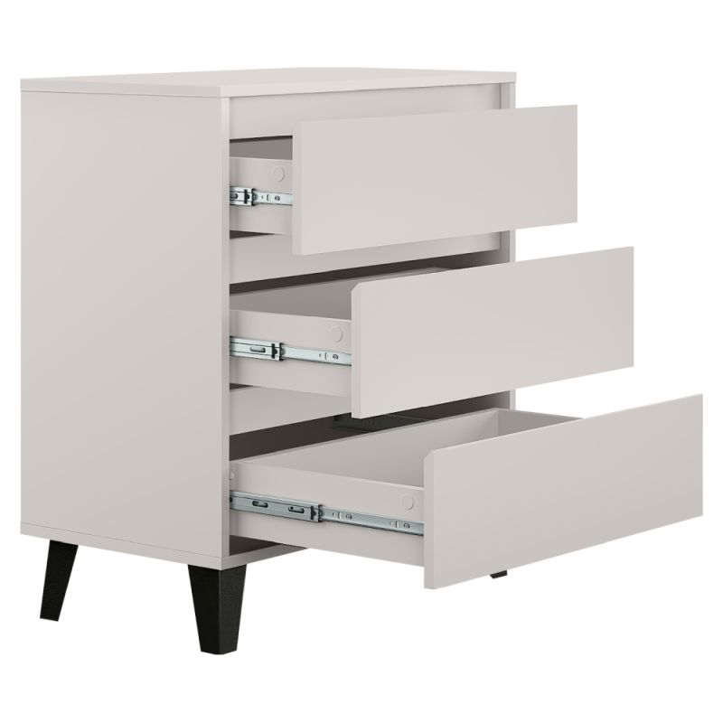 Komoda, 70cm, 3-zásuvková, kašmír, BOGAN 3S70