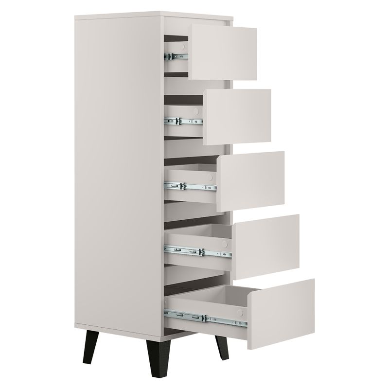 Komoda, 40cm, 5-zásuvková, kašmír, BOGAN NEW 5S40