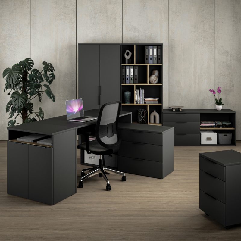 PC stôl, 137x67cm, antracit, ADAPO ADP03