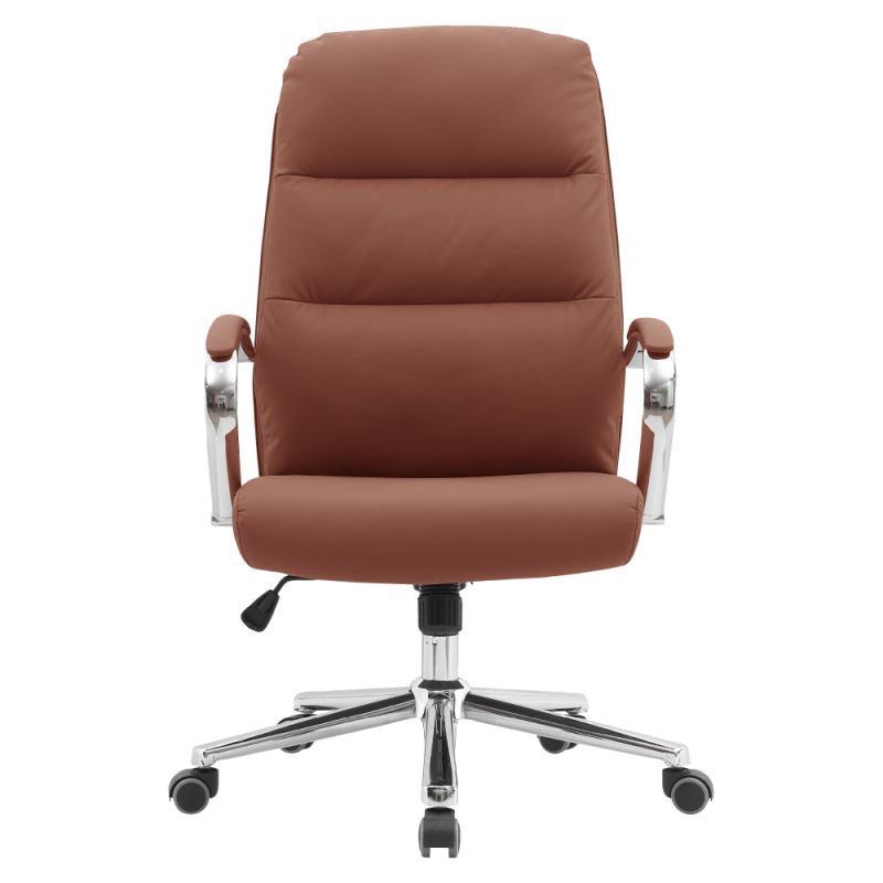 Kancelárske kreslo, hnedá camel ekokoža, ADMON