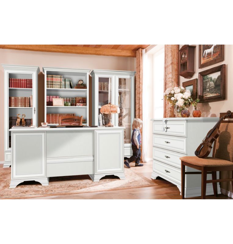 PC stôl, 160x74cm, alpská biela, KENTAK BIU2D2S