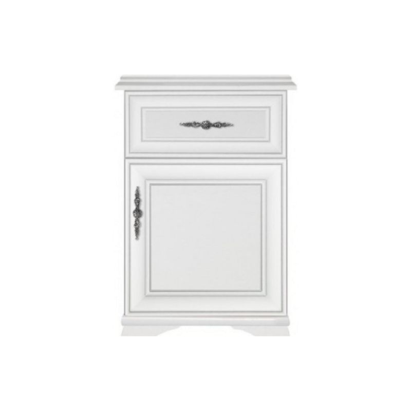 Komoda, 54cm, kombinovaná, alpská biela, KENTAK KOM1D1SL-P